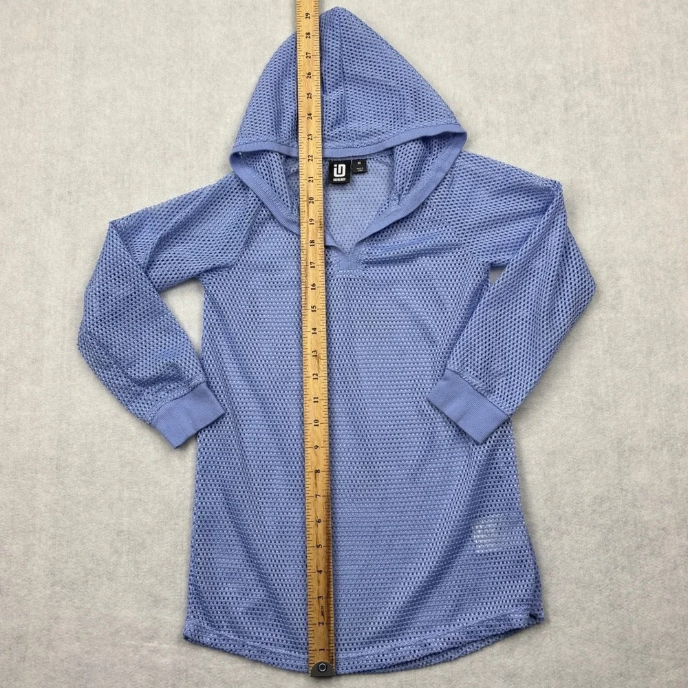 Ideology Girls Periwinkle Blue Mesh Long Sleeve Pullover Hoodie Size 6X Active